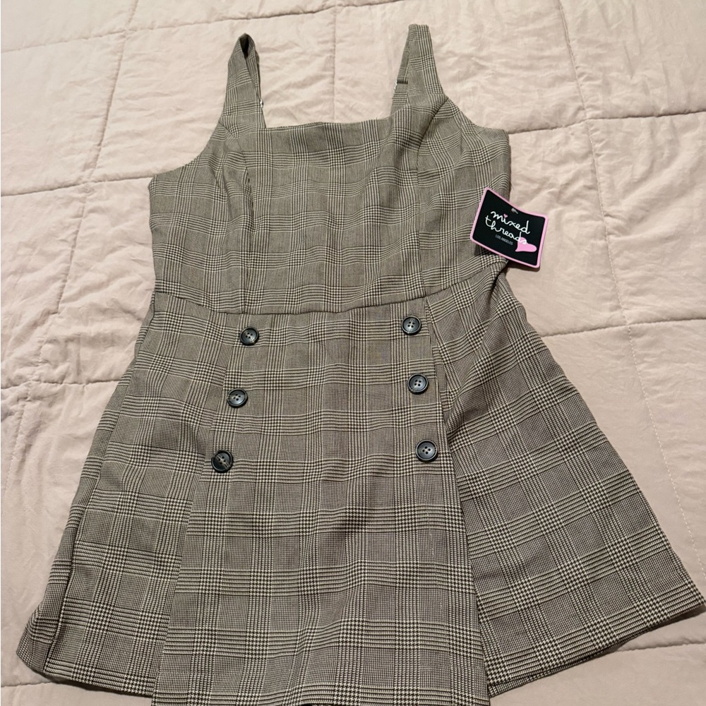 Mixed Threads Chic Checkered Kids Dress